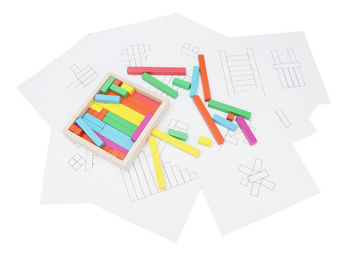Blocos De Matemática Para Contar Varas De Madeira Cuisenaire 0