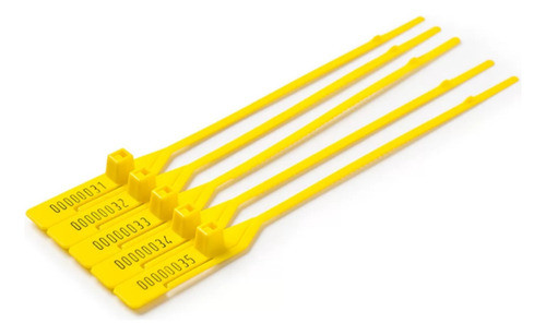 500 Lacres Segurança Escadinha Numerados 30 Cm Amarelo 0