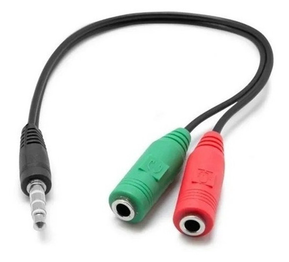 Cable Adaptador Jack 3.5 Mm Para Pc Ps4 A Mic Y Auricular 0