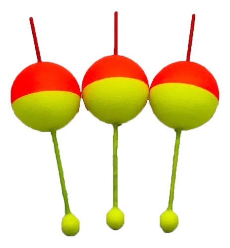 Juego 3 Boya De Espuma De Poliuretano 100% Artesanales 35mm 0