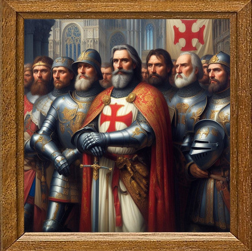 Cuadro Arte Digital Orden Caballeros Cruzados V4 50x50 Única 0