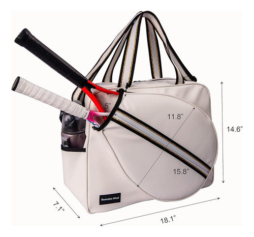 Remobia Hicol White Pu Leather Women Large Sports Handbag Te 1