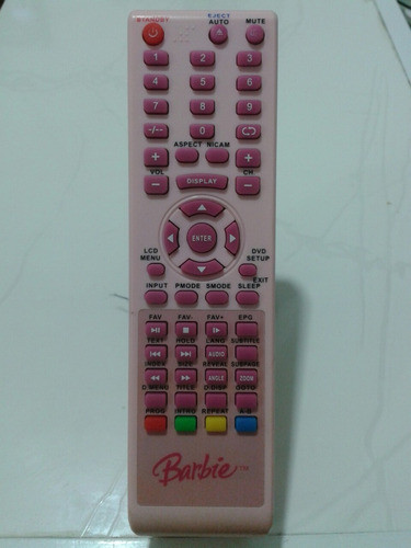 Controle Tv Dvd Da Barbie Original Sem Tampa Das Pilhas 0