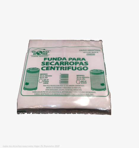 Funda Para Secarropas Centrifugo 40cm Diametro X 62cm Alto 1