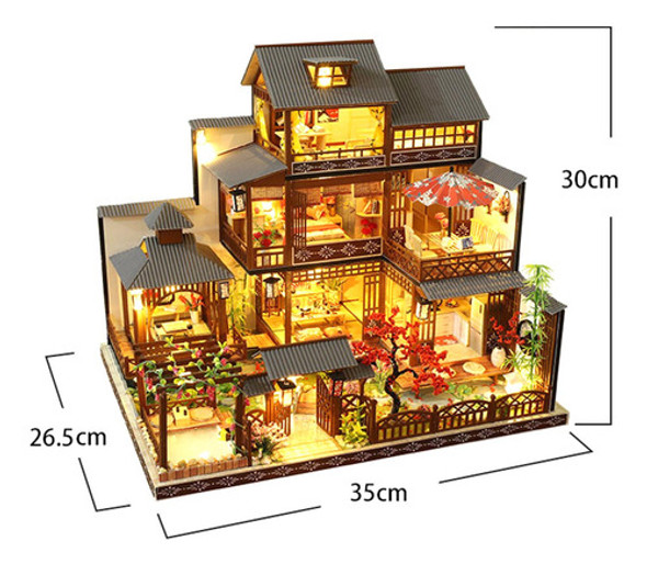 Casa De Boneca Montada Kits Diy Casas De Bonecas Em 1