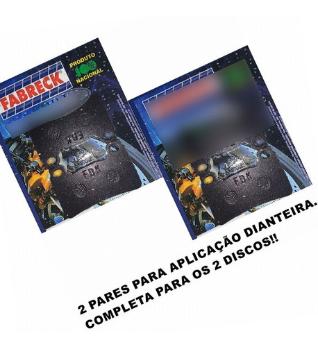 Kit Pastilha De Freio Dian. Honda Cb 1000r Sem Abs Fabreck 0