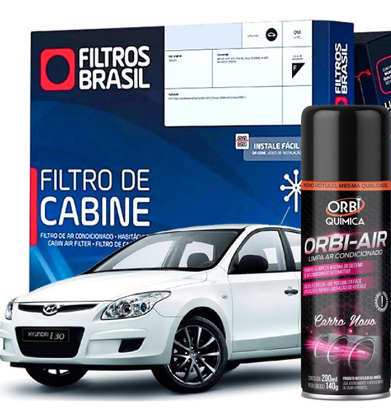 Filtro Ar Condicionado Cabine E Higienizador I30 2008/2013 0