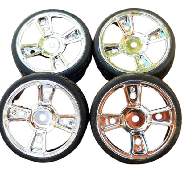 Rodas Com Pneus Para Automodelos Escala 1/16 0