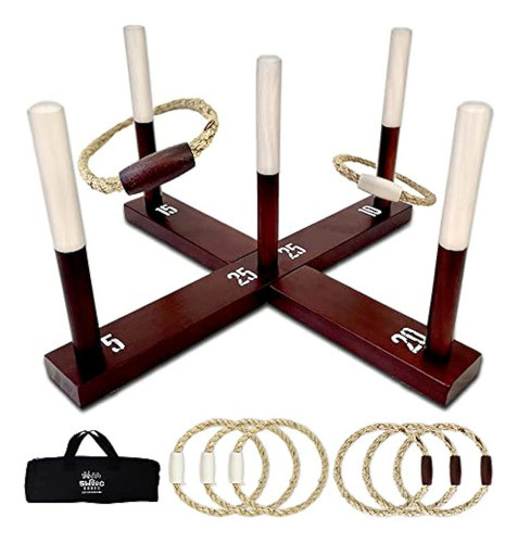 Swooc Rustic Ring Toss Outdoor Game (all Weather) - 15+ Jueg 0