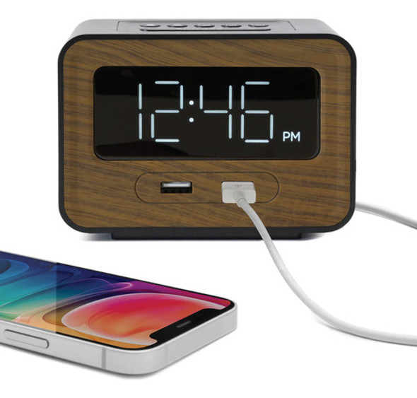 Lumoday Reloj Despertador Digital De Doble Carga Usb De Colo 1