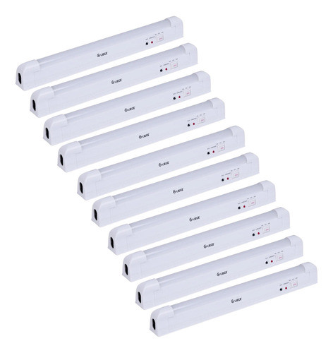 Kit 10 Luminárias Led Emergência 110v/220v Cor Branco Liege 0