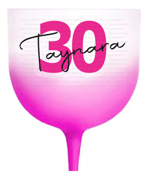 30 Adesivos Vinil Para Taça  Gin Ou Copo Personalizado Nome 0