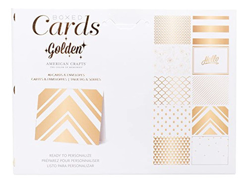 A2 Card Y Envelope Golden Box Set 424 X55 Con Shiny Gold Foi 1