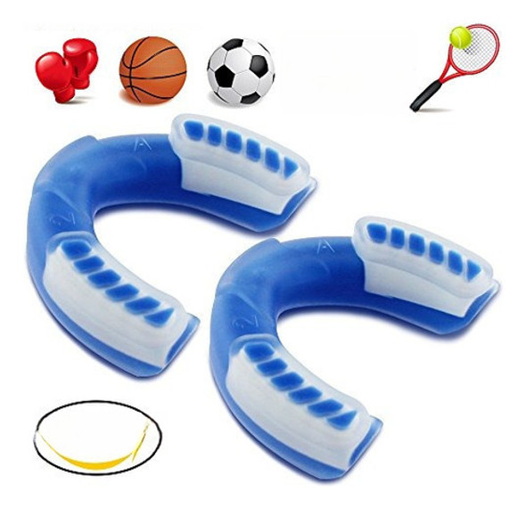 Coolnice Sports Mouth Guard Para Jóvenes Y Adultos, Con Cali 0