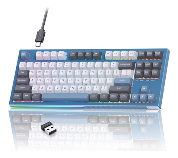 ~? Teclado Mecánico Inalámbrico Kemove K87, Teclado Para Jue 0