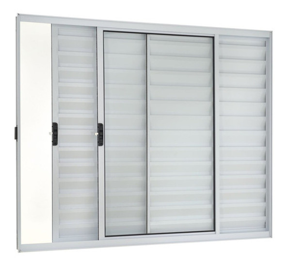 Janela De Alumínio Veneziana 100x150cm 3 Folhas Direita 0