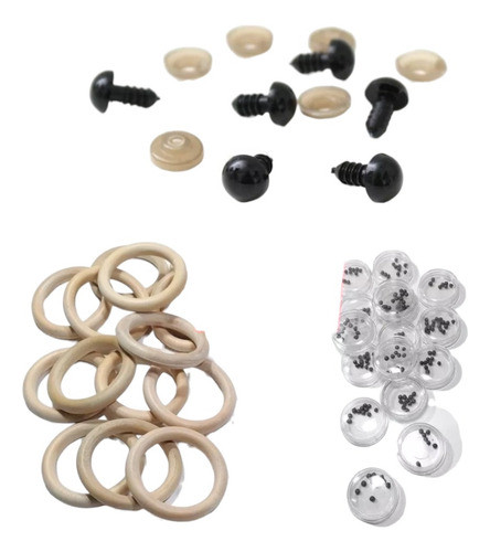Combo Kit Para Tejer Sonajero Crochet Argolla 65m Ojo X20 0