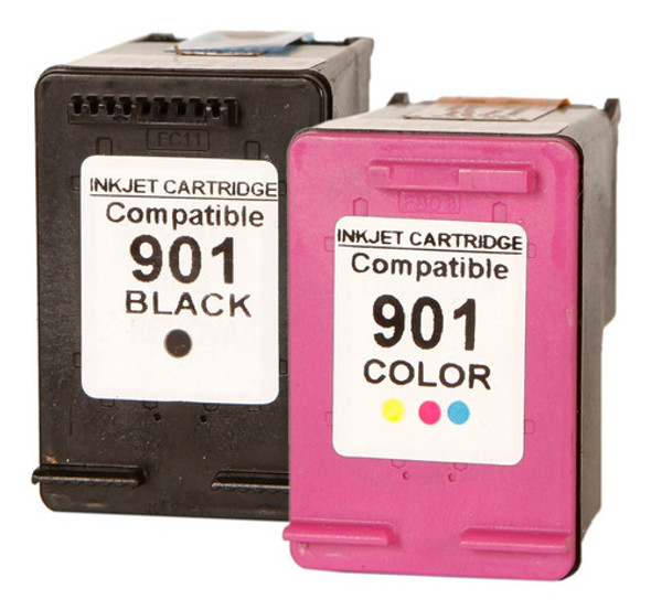 Par Cartucho 901xl Preto + Color J4580 J4680 J4660 J4500 J45 0 Par Cartucho 901xl Preto + Color J4580 J4680 J4660 J4500 J45 0