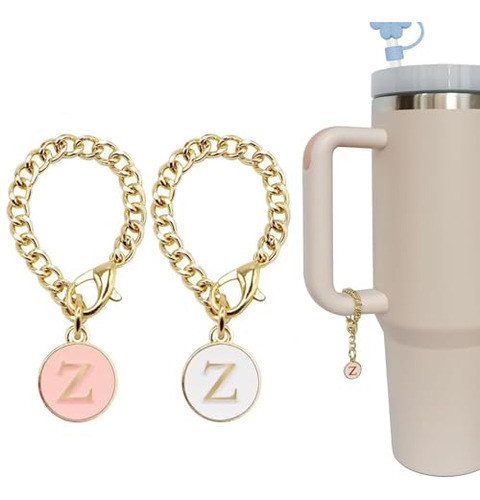 Identificador Para Vaso Dije Con Cadena Letra Z 2u Rosa/ Bco 0
