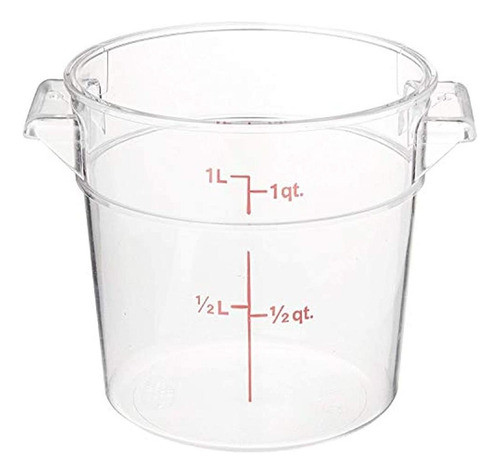 Cambro, 1 Cuarto De Galón Con Tapa (transparente) 1