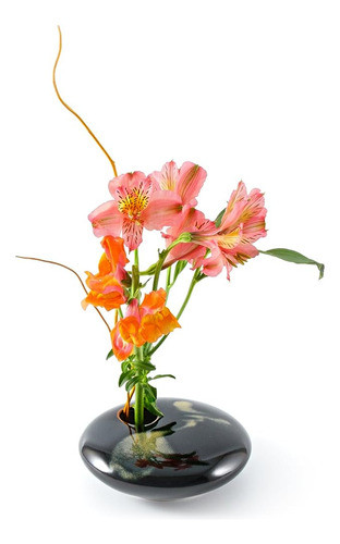 Georgetown Cerámica Redonda Pequeña Ikebana Jarrón De Flores 0