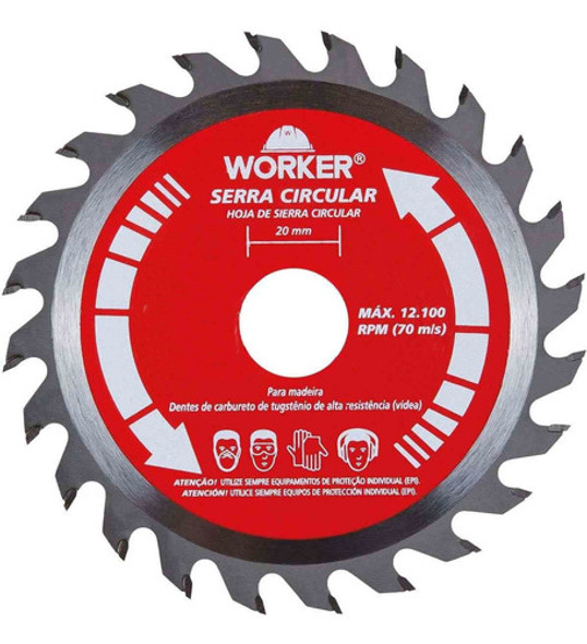 Disco Serra Circular Widea 9.1/4 Polegadas 48 Dentes Worker 0