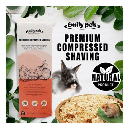 Viruta Emily Pets Pino Natural 60litros / 4kg 1