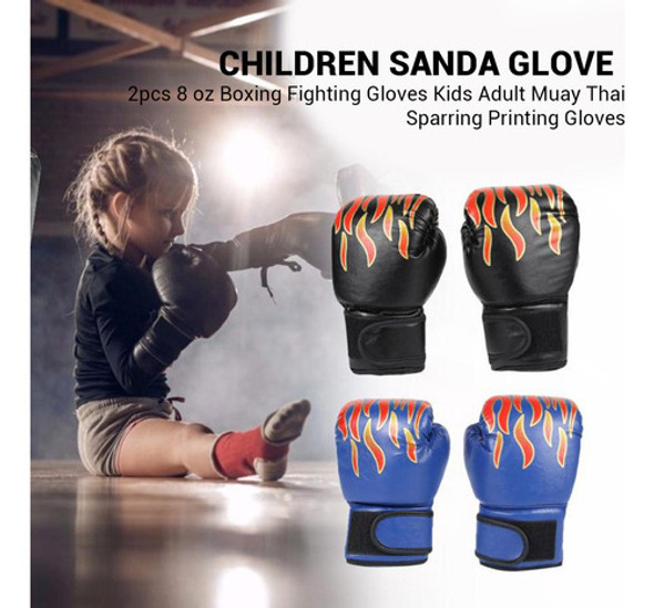 Luvas De Boxe Infantis 1 Par Ajustável Profissional 1