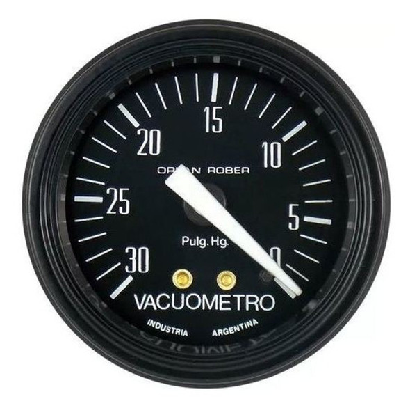Vacuometro Negro Linea Classic 52mm Orlan Rober 611 H 30 0