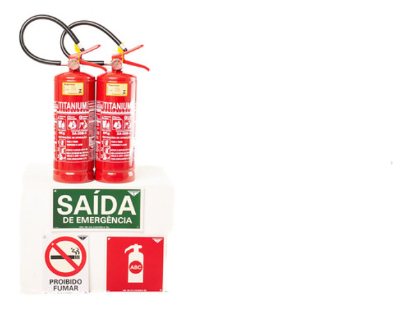 Kit Extintores Prevenção Ppci Área Até 100 Metros Quadrados 0
