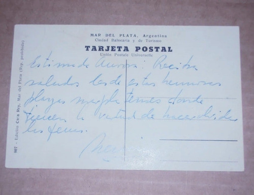 #p Antigua Postal - Mar Del Plata - Explanada Y Pileta 1