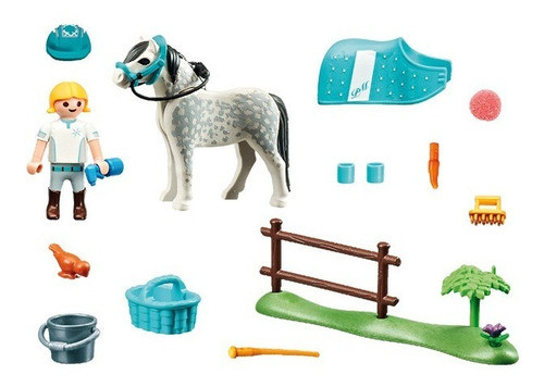 Playmobil 70522 Country Poni Clásico Con Figura De Niña 1