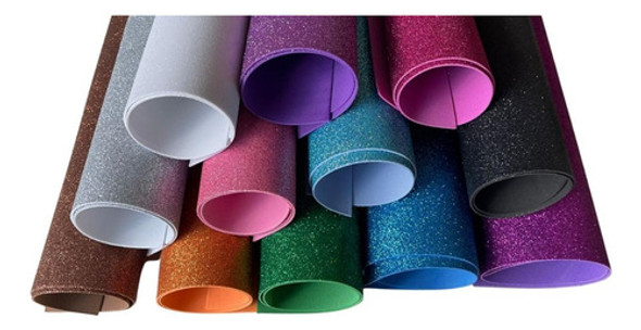 Eva Com Glitter 40x48 - 10 Folhas Pink 1