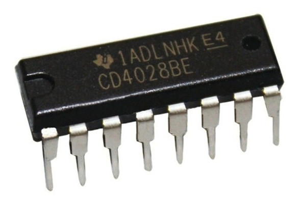 Kit X2 Cd4028 Dip 4028 Mc14028 Bcd To Decimal Decoder 0