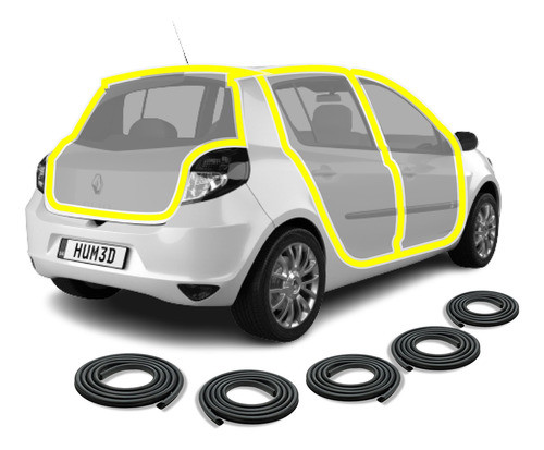 Combo Burletes De Puerta Y Baúl Renault Clio 5p + Regalo 0