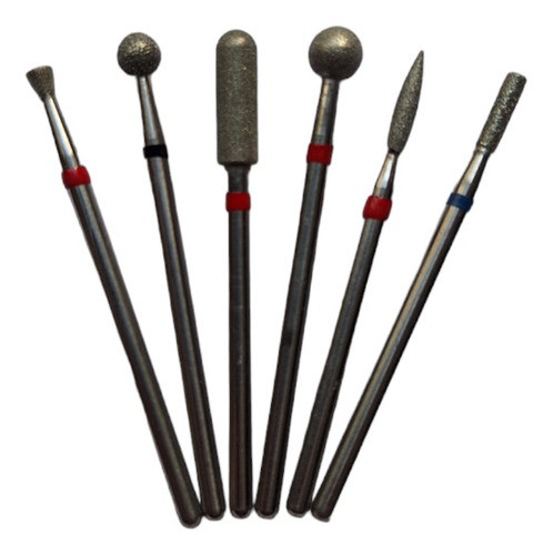 Kit X6 Fresas Flama Manicura, Pedicura Esculpidas Nails 1