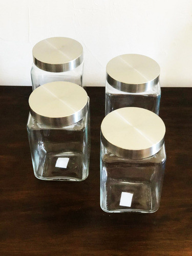 Kit Frascos 1500ml Condimentos Vidrio 4un Aceitera Vinagrera 0