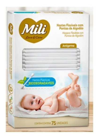 Cotonete Hastes Flexiveis 3 Caixas C/7 5 Biodegradável Mili 1