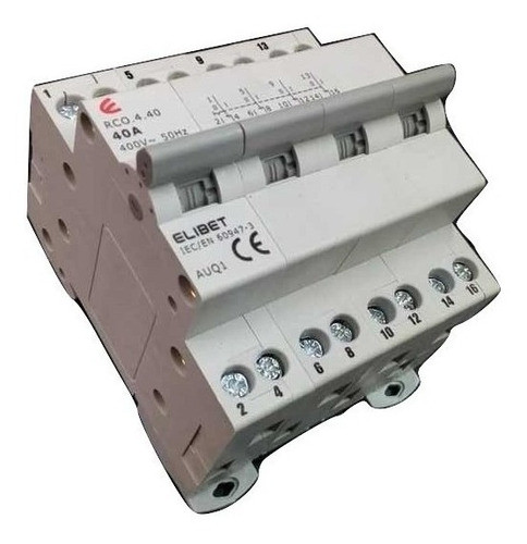 Llave Conmutadora Trifasica + N 40a Para Riel Din Elibet 0