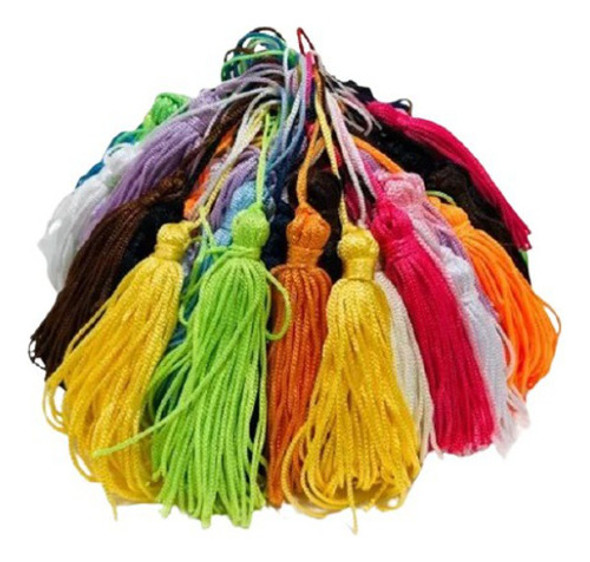 Pacote Com 50 Unidades Pingente De Seda Tassel Franja 0