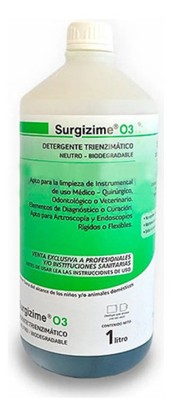 Detergente Trienzimático Surgizime Para Instrumental 1 Litro 0
