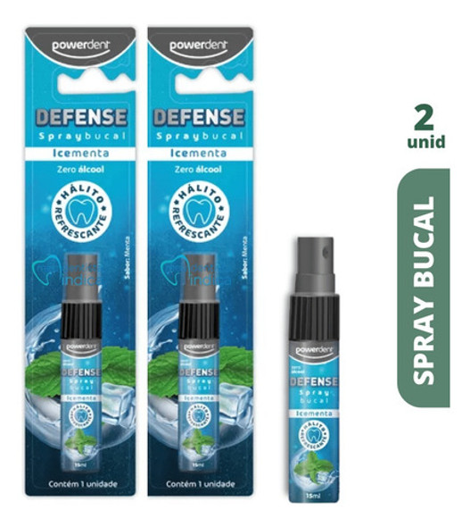 Kit Spray Bucal Defense Ice Menta 15ml - 2 Unidades 0