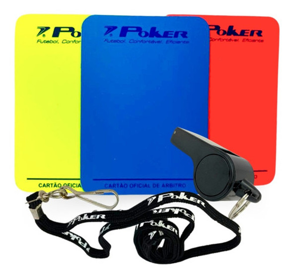 Cartão Para Juiz Arbitro Oficial Futsal +apito Profissional 0