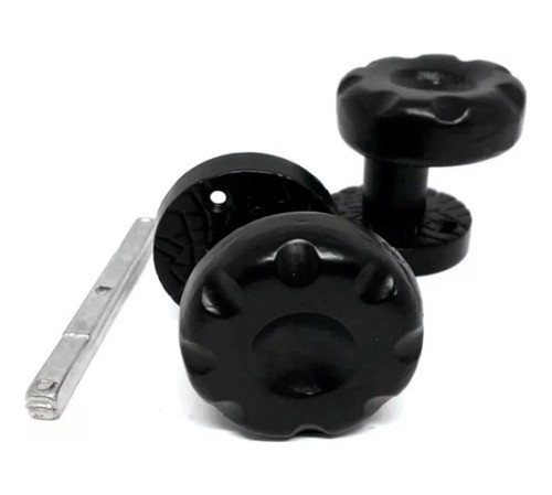 Pomo Doble Balancín Acero Desplazado Negro Ø66mm Dell'avo Ea 0