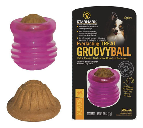 Starmark Everlasting Groovy Ball Dog Toy, Pequeño 1