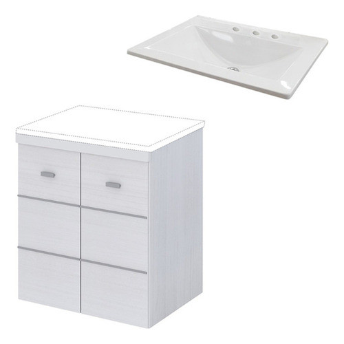 Vanitory Schneider Terra Matrix Colgar Con Mesada 3 Agujeros 0