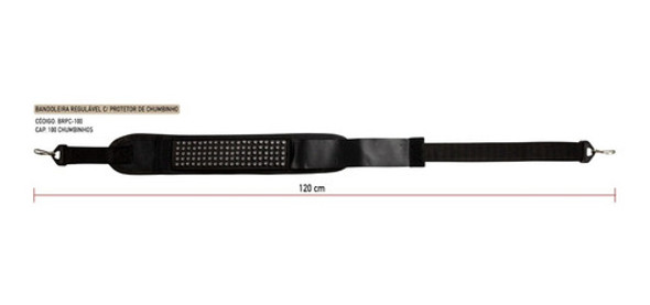 Bandoleira Regulável Com Porta Chumbo 5.5 Mm (28 Und) 1