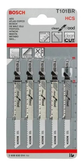 Hoja Caladora Bosch T101br X 5u Melamina Madera Hojas Calar 0