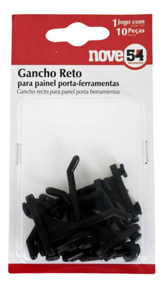 10 Ganchos Plásticos Painel Porta-ferramentas Perfurado Reto 0