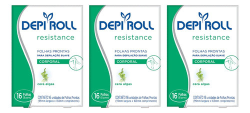 Depilatorio Depiroll Folha Corporal Com 16un Algas - 3un 0